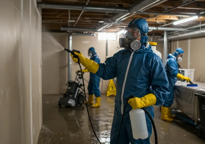 Basement Sanitization and Antimicrobial Treatment process in Damariscotta, ME