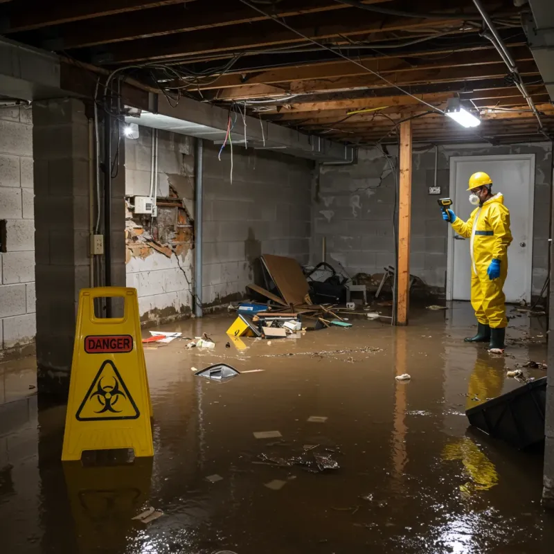 Flooded Basement Electrical Hazard in Damariscotta, ME Property